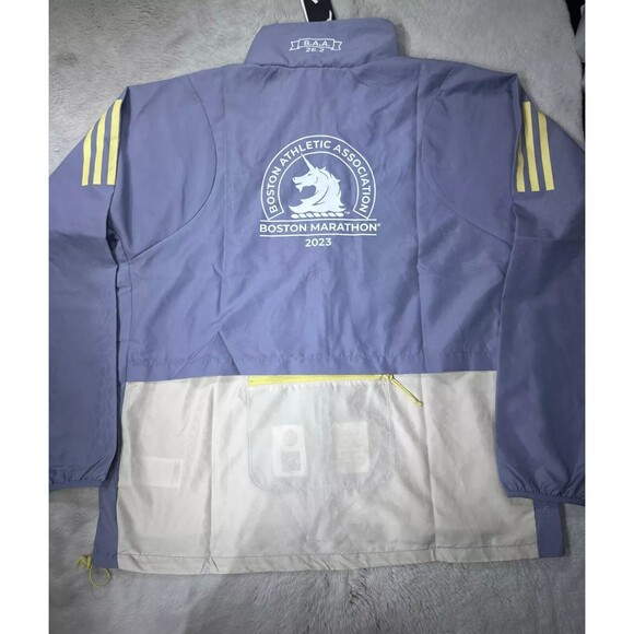 Adidas 2023 Boston Marathon Windbreaker Jacket HY0267 Purple Women's Large NEW - Picture 5 of 16